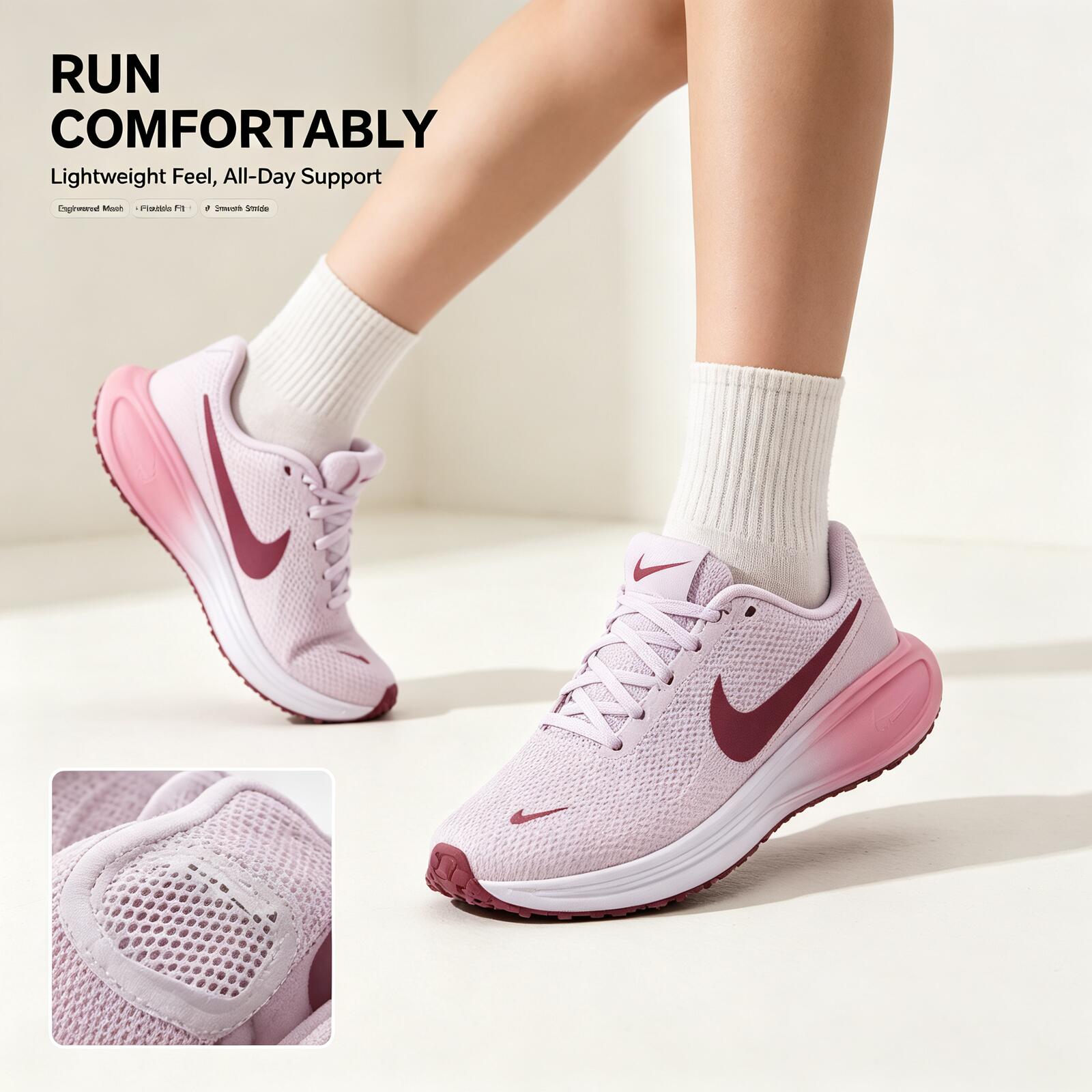 Nike Women Pink Running Shoes  - Women Shoes Running Nike ulasan dan harga