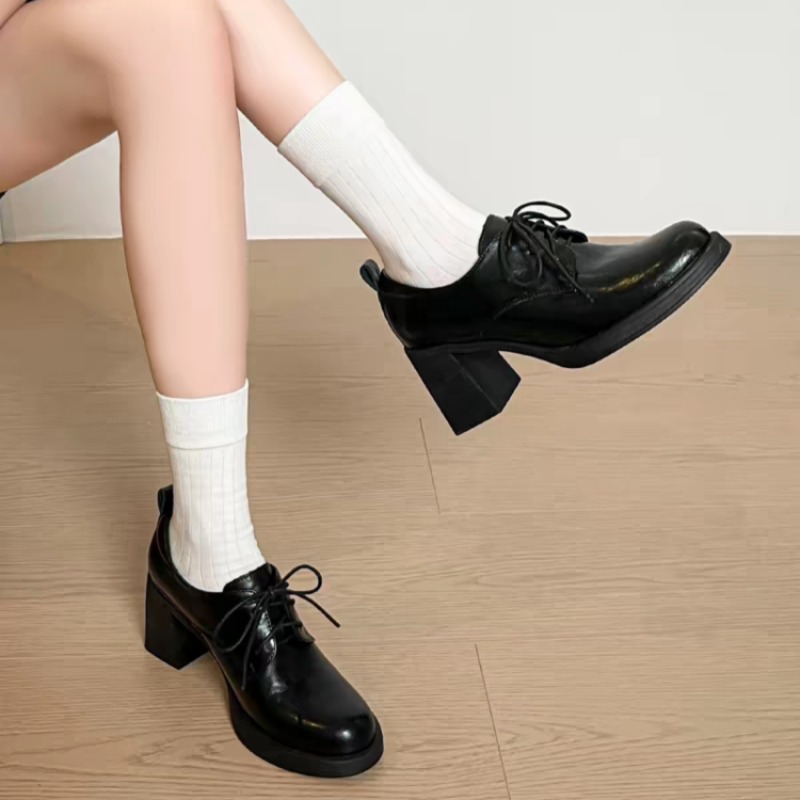 Women Square Toe Lace Up Oxfor - Oxford Lace Up Women ulasan dan harga