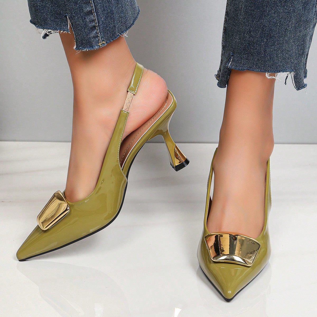Elegant Women Closed Pointed-T - Women'S Shoes Clogs ulasan dan harga