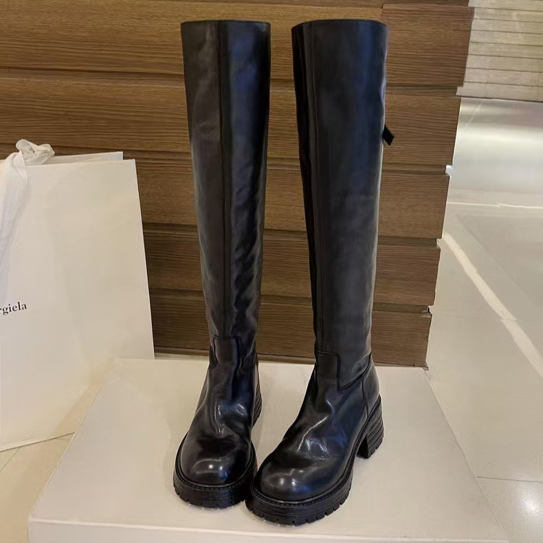 Coarse heeled high heeled boot - Sock Boot Women ulasan dan harga