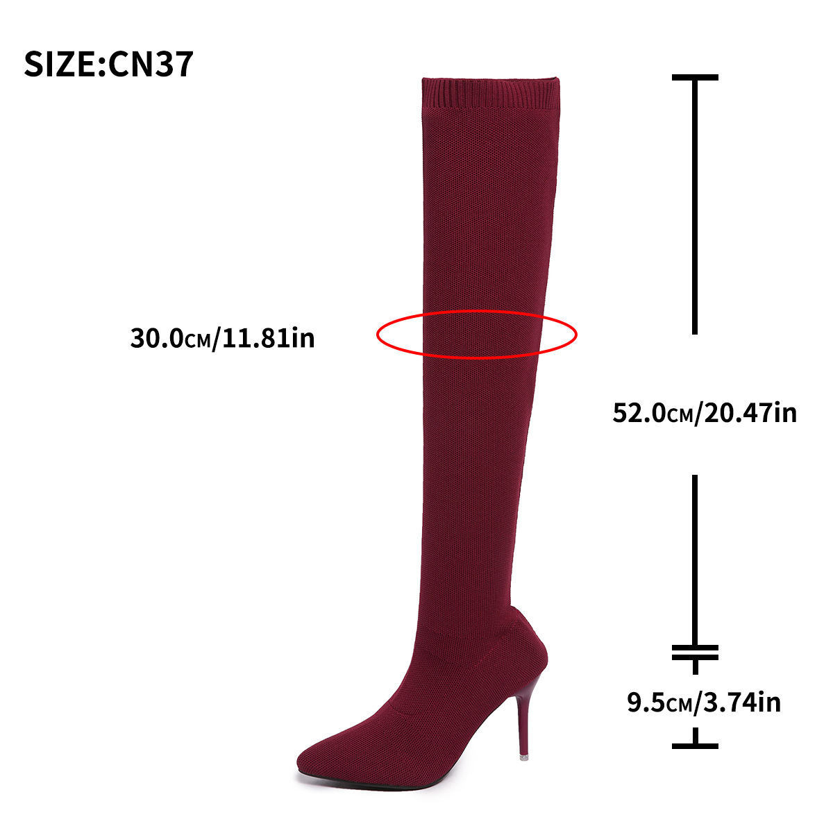 Over-the-knee Sock Boots Women - Sock Boot Women ulasan dan harga