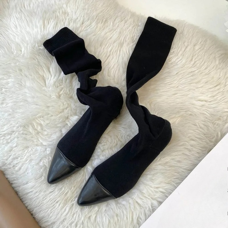 High Knee Sock Shoes 2025 New  - Sock Boot Women ulasan dan harga