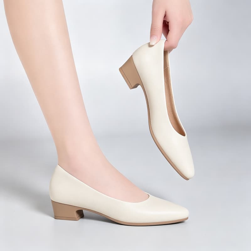 All Match Elegant Women's Soft - Court Heel Pointed ulasan dan harga