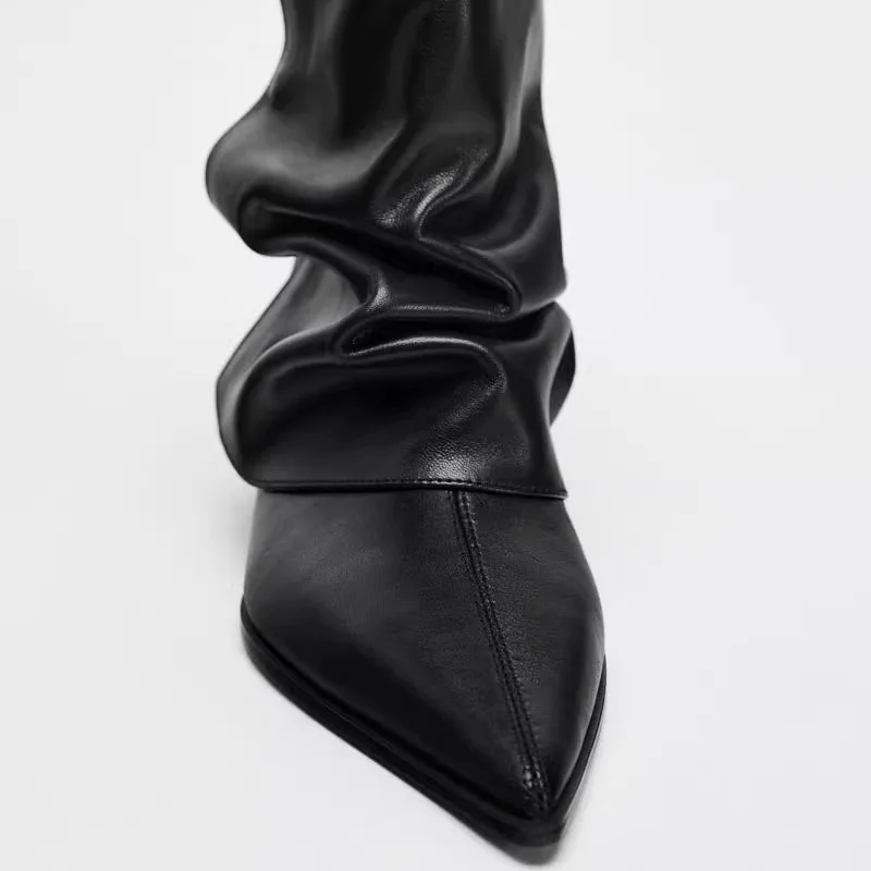 Leather Designer Women Kitten  - Sock Boot Women ulasan dan harga