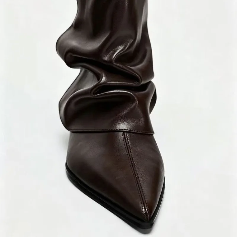 Leather Designer Women Kitten  - Sock Boot Women ulasan dan harga